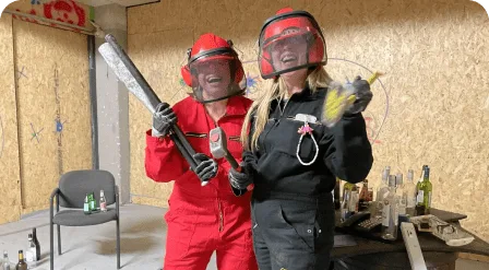 Controlled chaos at The Rage Room Genk, safely releasing stress through smashing